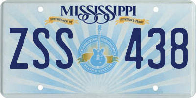 MS license plate ZSS438
