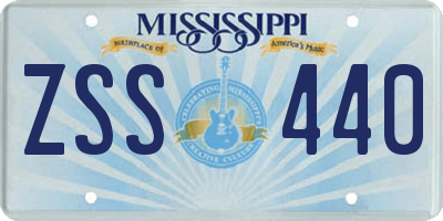 MS license plate ZSS440