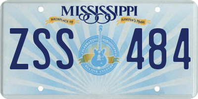MS license plate ZSS484
