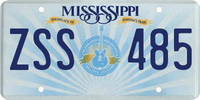MS license plate ZSS485