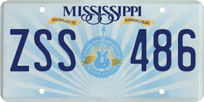 MS license plate ZSS486
