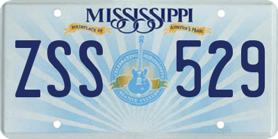 MS license plate ZSS529