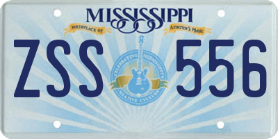MS license plate ZSS556