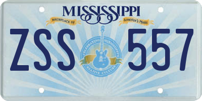 MS license plate ZSS557