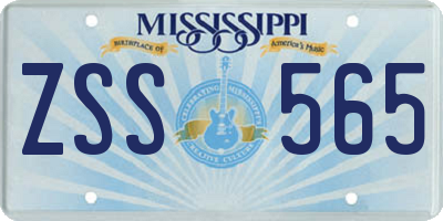 MS license plate ZSS565
