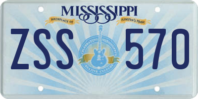 MS license plate ZSS570