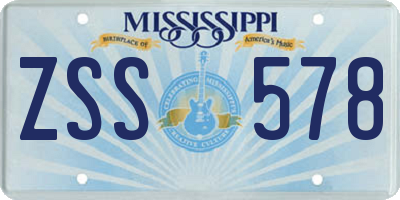 MS license plate ZSS578