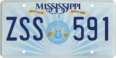 MS license plate ZSS591
