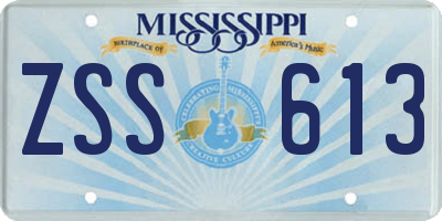 MS license plate ZSS613