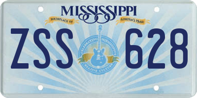 MS license plate ZSS628