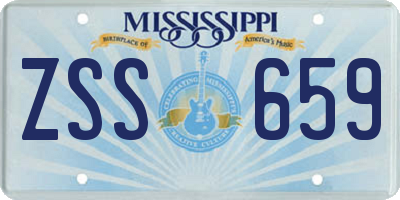 MS license plate ZSS659