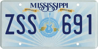 MS license plate ZSS691