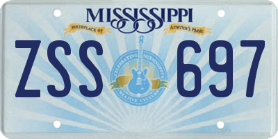 MS license plate ZSS697