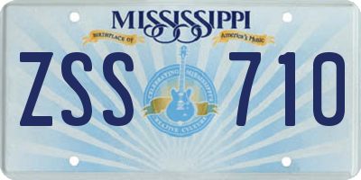MS license plate ZSS710