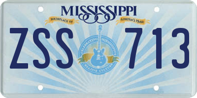 MS license plate ZSS713