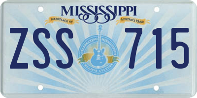 MS license plate ZSS715