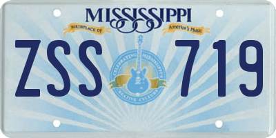 MS license plate ZSS719