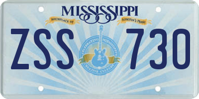 MS license plate ZSS730