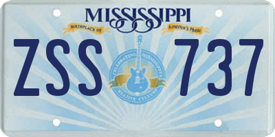 MS license plate ZSS737
