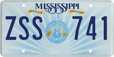 MS license plate ZSS741