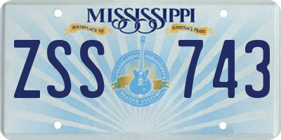 MS license plate ZSS743
