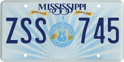MS license plate ZSS745