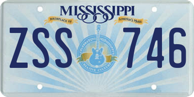MS license plate ZSS746