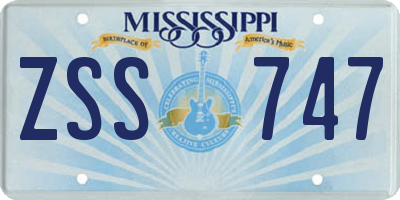 MS license plate ZSS747