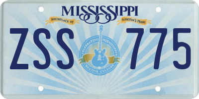 MS license plate ZSS775