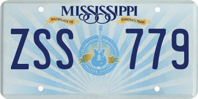 MS license plate ZSS779