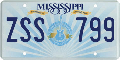 MS license plate ZSS799