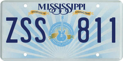 MS license plate ZSS811
