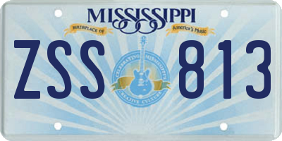 MS license plate ZSS813