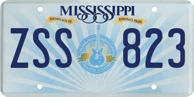 MS license plate ZSS823