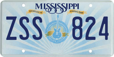 MS license plate ZSS824