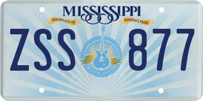 MS license plate ZSS877