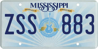 MS license plate ZSS883