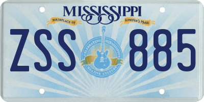 MS license plate ZSS885