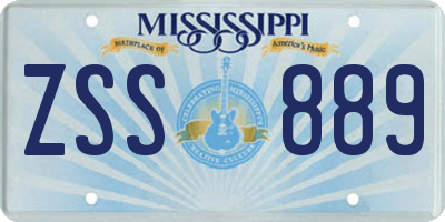 MS license plate ZSS889