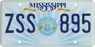 MS license plate ZSS895