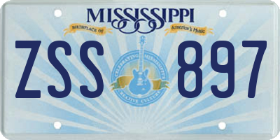 MS license plate ZSS897