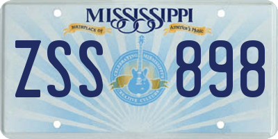 MS license plate ZSS898