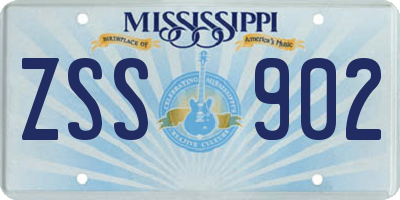 MS license plate ZSS902