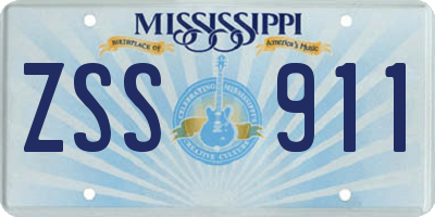 MS license plate ZSS911
