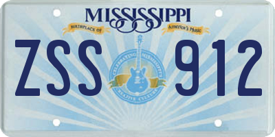 MS license plate ZSS912