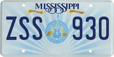 MS license plate ZSS930