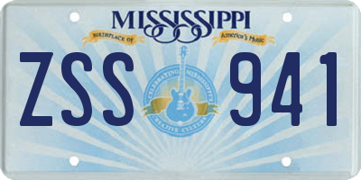 MS license plate ZSS941