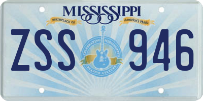 MS license plate ZSS946