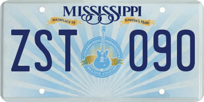 MS license plate ZST090