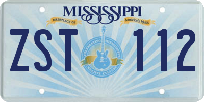 MS license plate ZST112
